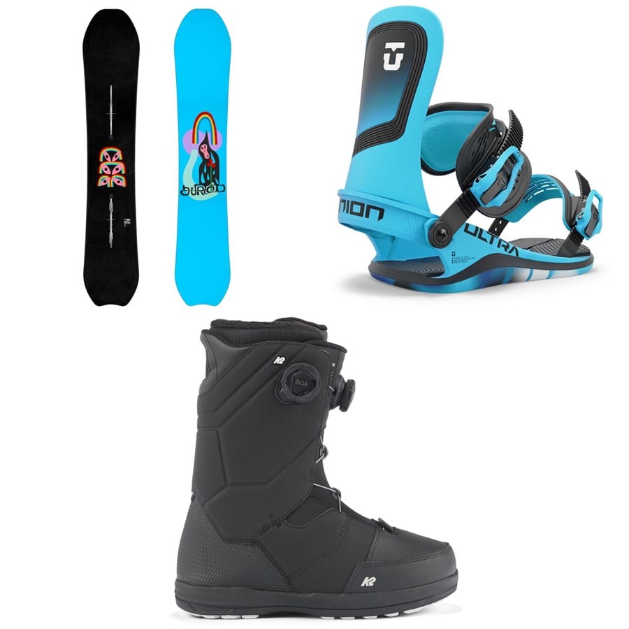 Burton Deep Thinker Snowboard + Union Ultra Snowboard Bindings + K2 Maysis Snowboard Boots 2025