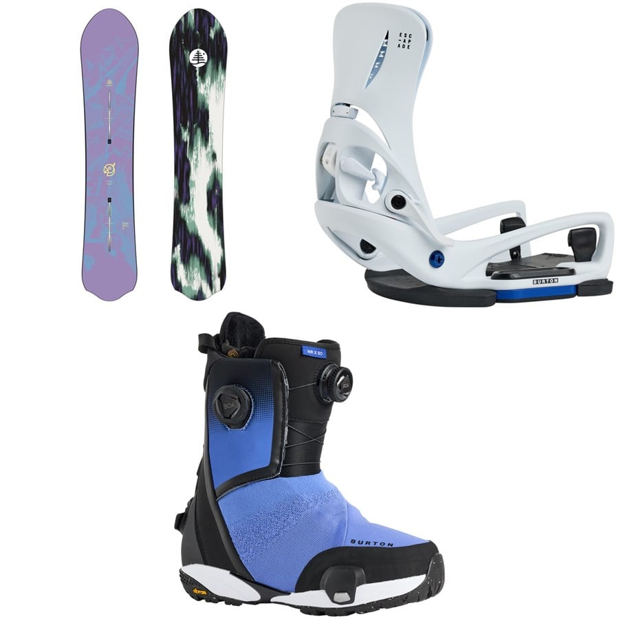 Burton Family Tree Alekesam Snowboard + Step On Escapade EST Snowboard Bindings + Waverange X Step On Snowboard Boots - Women's 2026