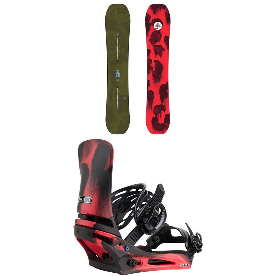 Burton Family Tree Hometown Hero Snowboard + Cartel X Snowboard Bindings 2026