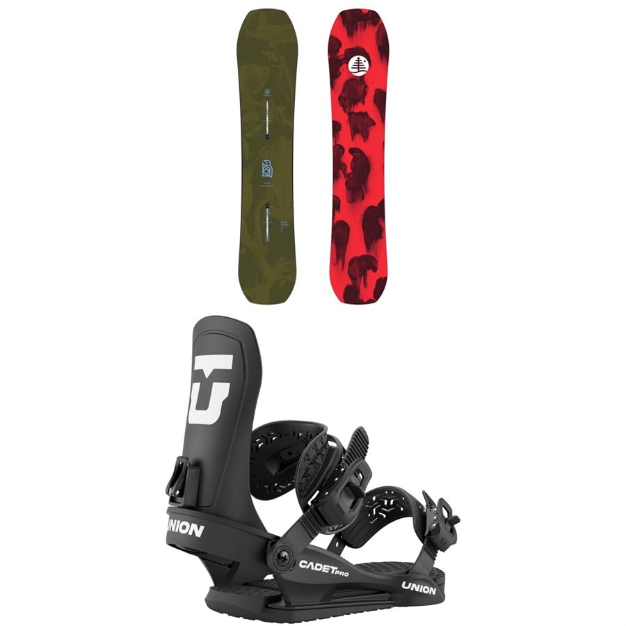 Burton Family Tree Hometown Hero Snowboard + Union Cadet Pro Snowboard Bindings - Kids' 2026