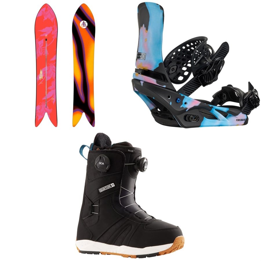 Burton Family Tree Smooth Operator Snowboard + Lexa X Snowboard Bindings + Felix Boa Snowboard Boots - Women's 2026