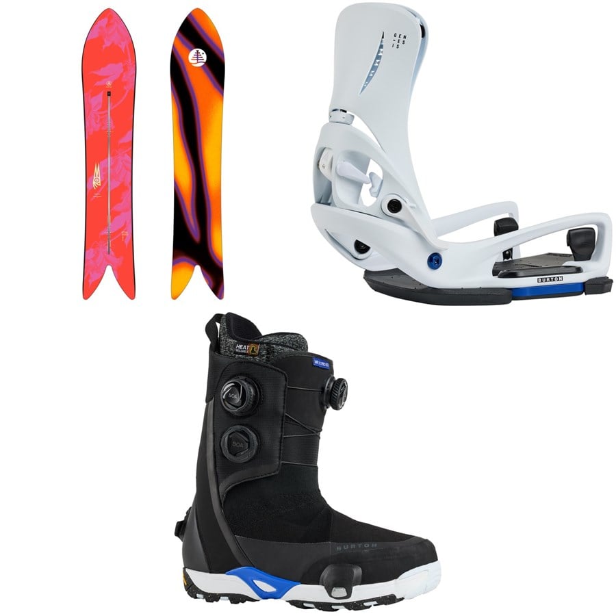 Burton Family Tree Smooth Operator Snowboard + Step On Genesis EST Snowboard Bindings + Waverange Step On X Pro Snowboard Boots 2026