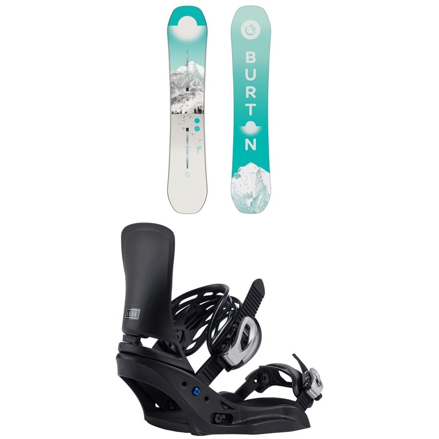 Burton Feelgood Flying V Snowboard + Lexa EST Snowboard Bindings - Women's 2026