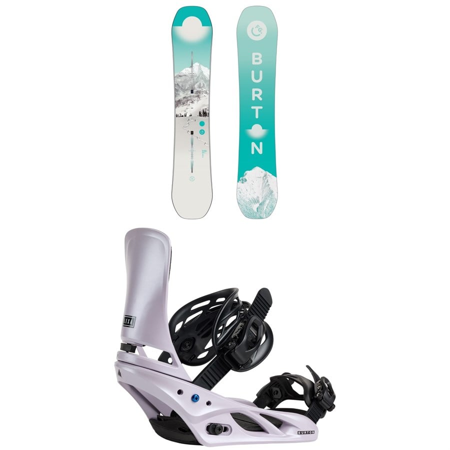 Burton Feelgood Flying V Snowboard + Lexa Snowboard Bindings - Women's 2026