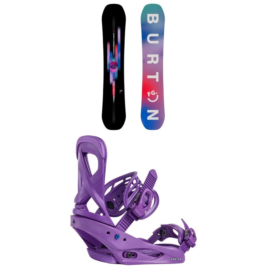 Burton Feelgood Flying V Snowboard + Scribe Snowboard Bindings - Women's 2025