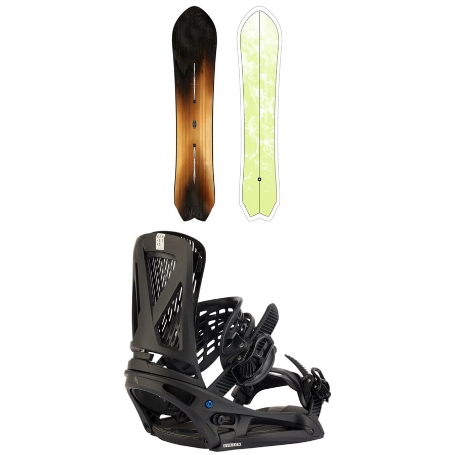 Burton Fish 3D Flat Top Snowboard + Genesis EST Snowboard Bindings 2026