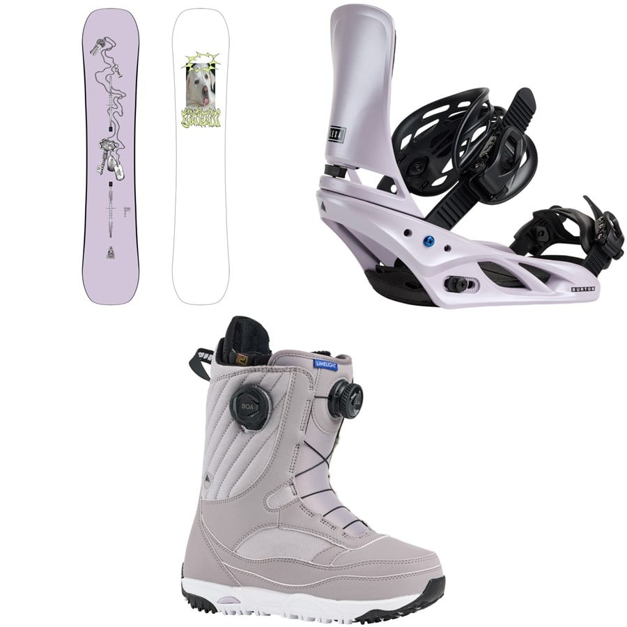 Burton Good Company Snowboard + Lexa Snowboard Bindings + Limelight Boa Snowboard Boots - Women's 2026