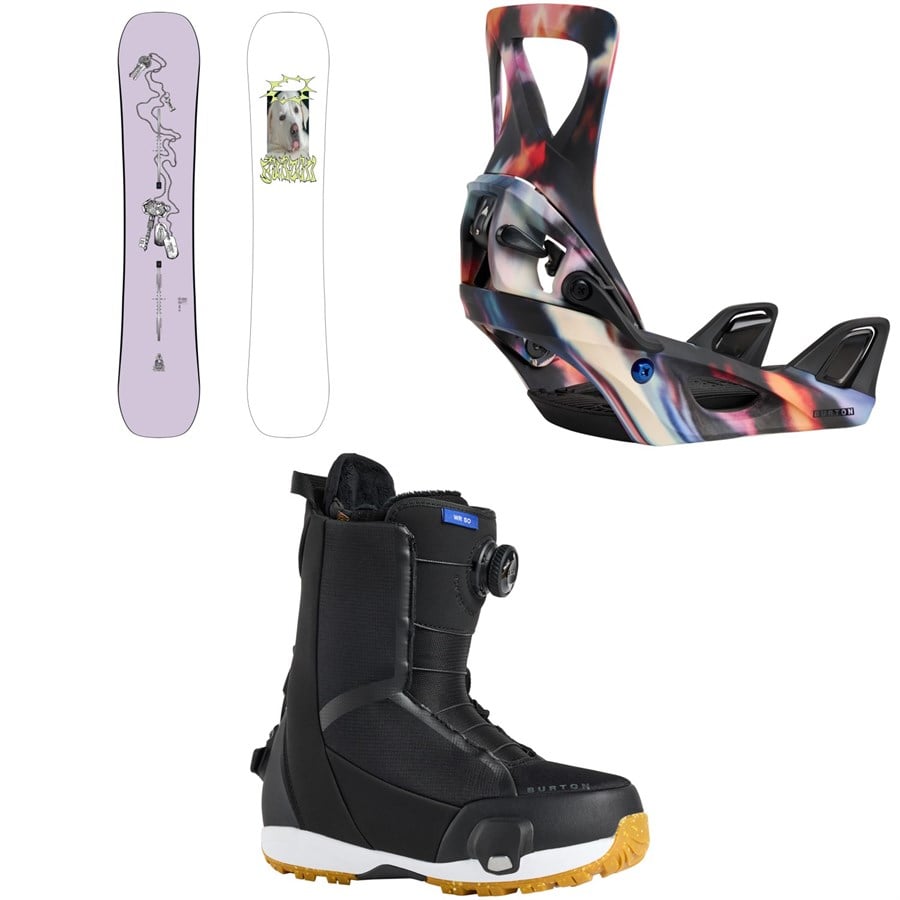 Burton Good Company Snowboard + Step On Snowboard Bindings + Waverange Step On Snowboard Boots - Women's 2026