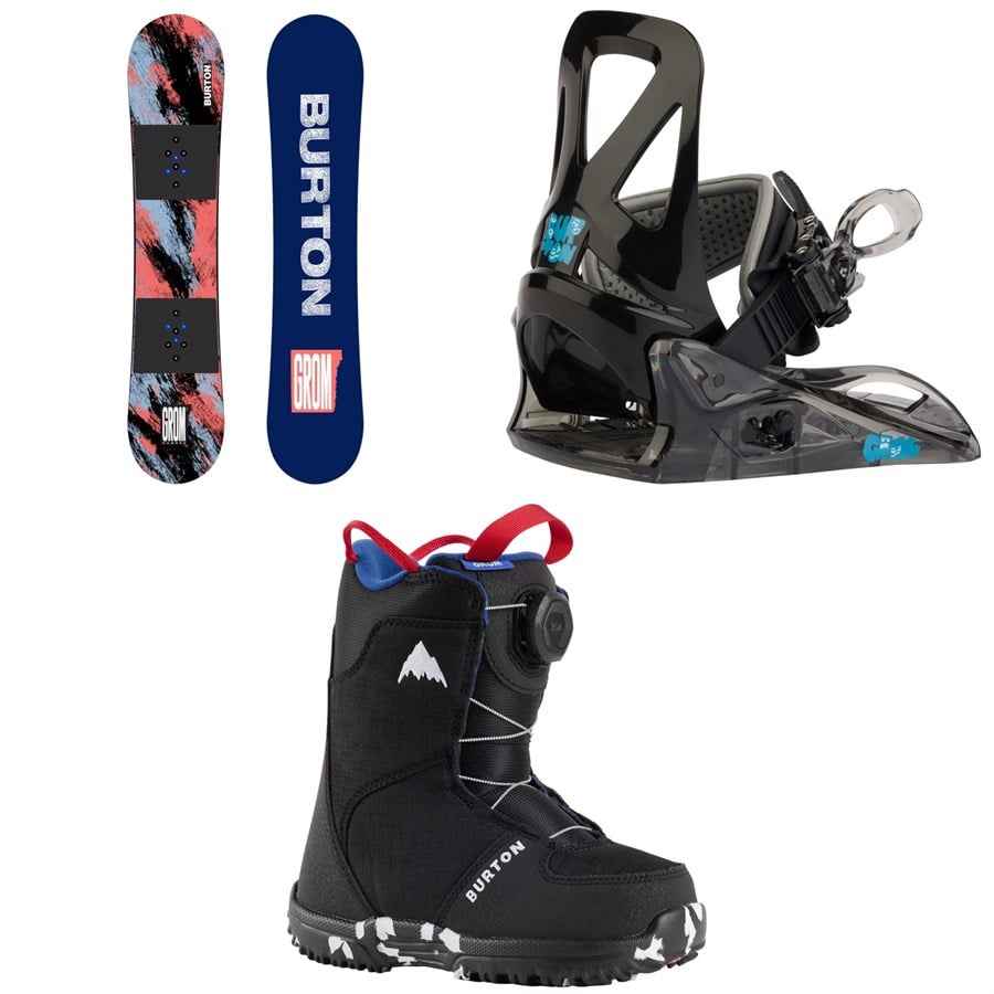 Burton Grom Camber Snowboard + Grom Snowboard Bindings + Grom BOA Snowboard Boots - Kids' 2026