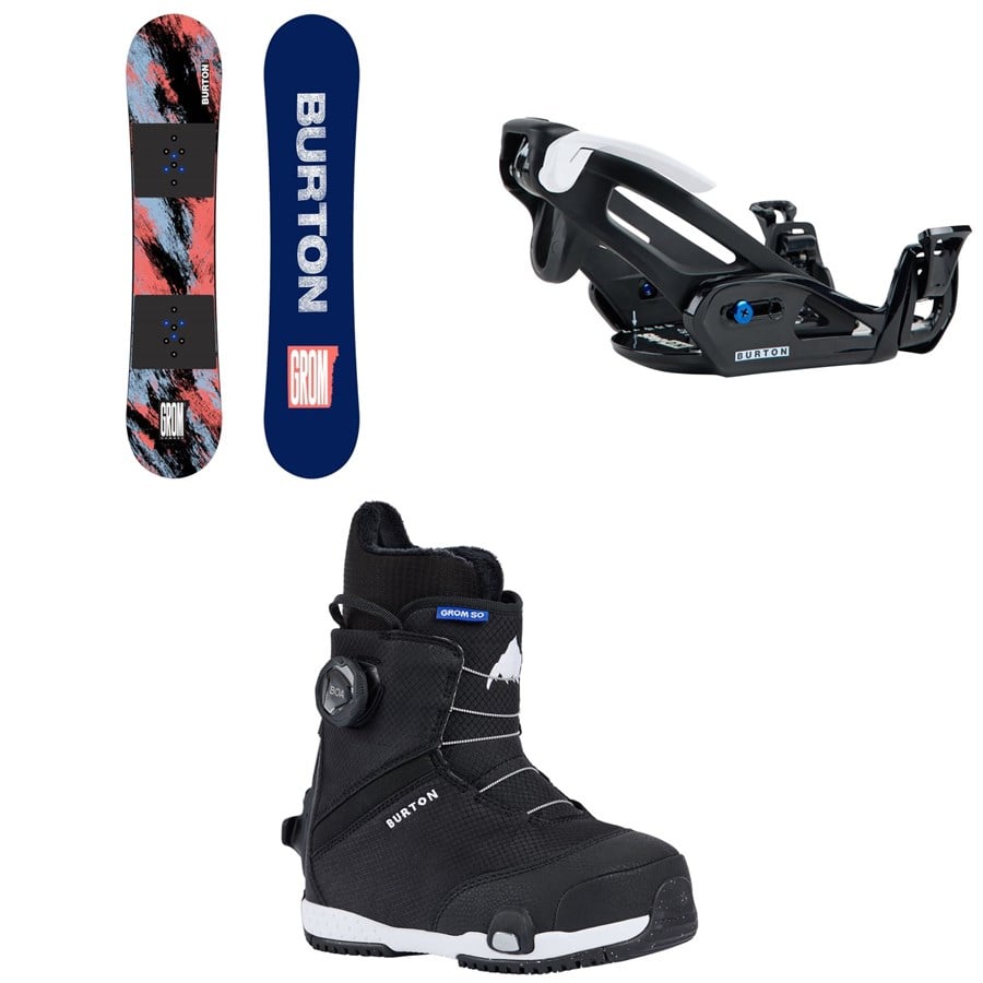 Burton Grom Camber Snowboard + Step On Grom Snowboard Bindings + Step On Grom Snowboard Boots - Kids' 2026