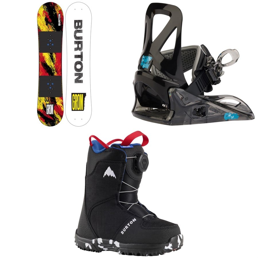 Burton Grom Snowboard + Grom Snowboard Bindings + Grom BOA Snowboard Boots - Kids' 2026