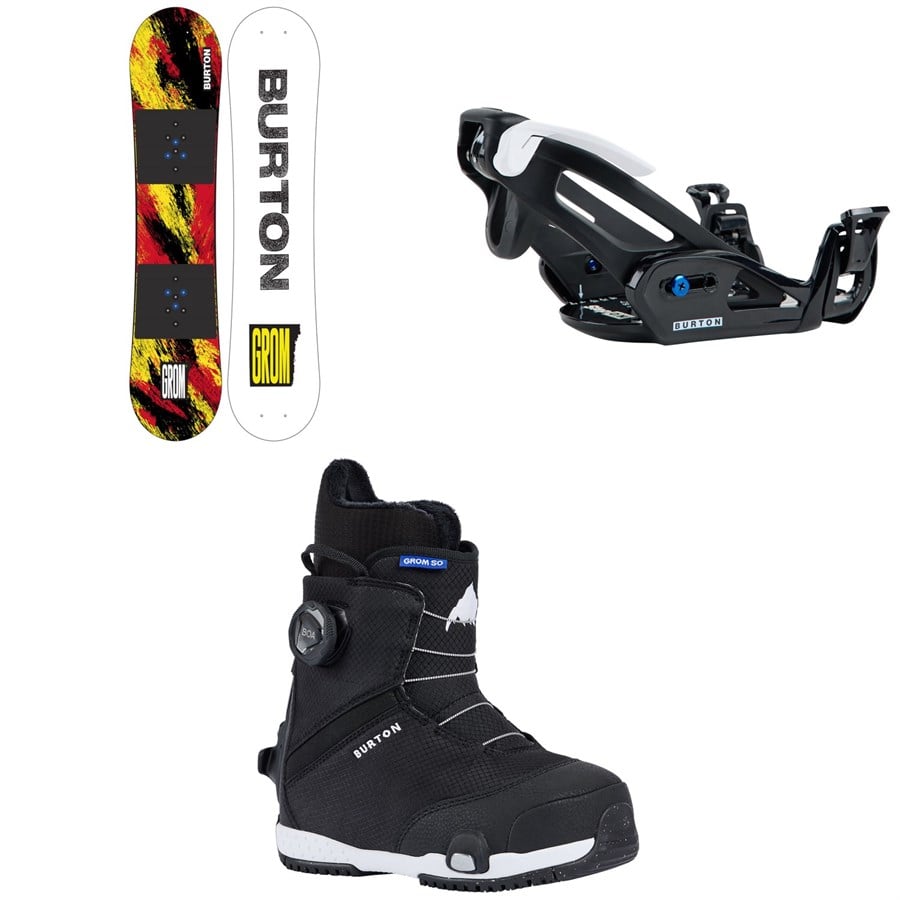 Burton Grom Snowboard + Step On Grom Snowboard Bindings + Grom Step On Snowboard Boots - Kids 2026