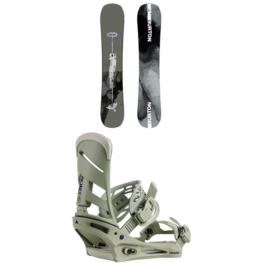 Burton Instigator PurePop Camber Snowboard + Burton Mission Snowboard Bindings 2026