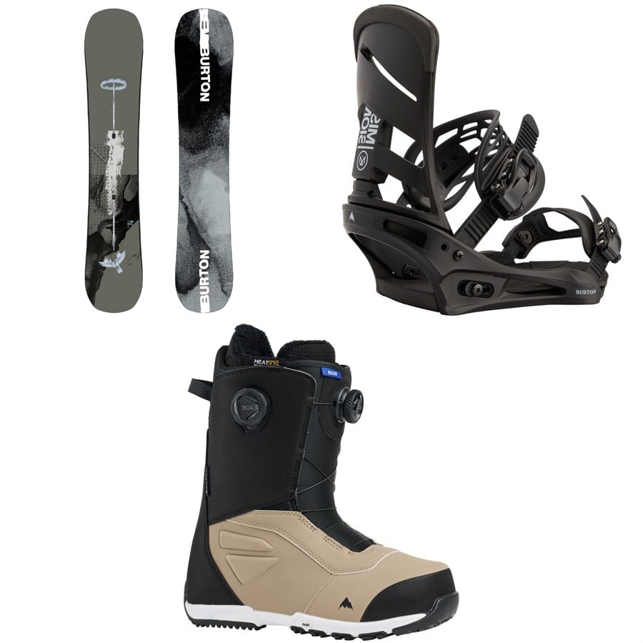 Burton Instigator PurePop Snowboard + Mission Snowboard Bindings + Ruler Boa Snowboard Boots 2026