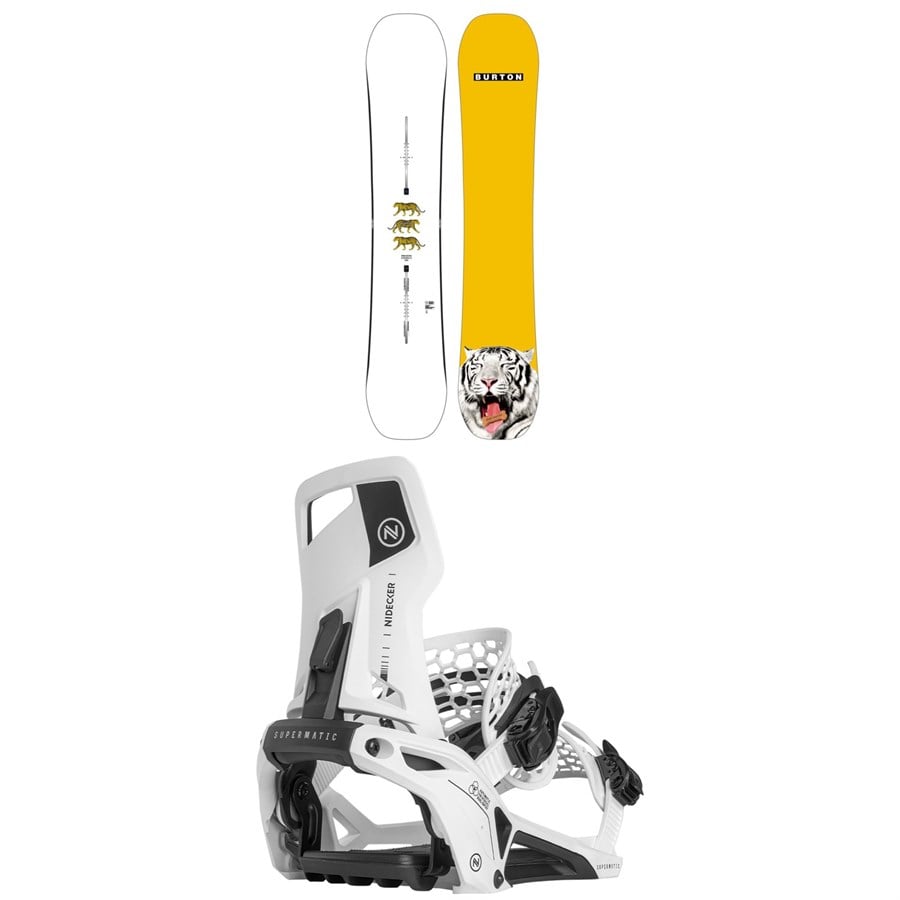 Burton Process Flying V Snowboard + Nidecker Supermatic Snowboard Bindings 2025