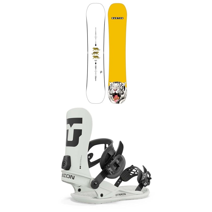 Burton Process Flying V Snowboard + Union Strata Snowboard Bindings 2025