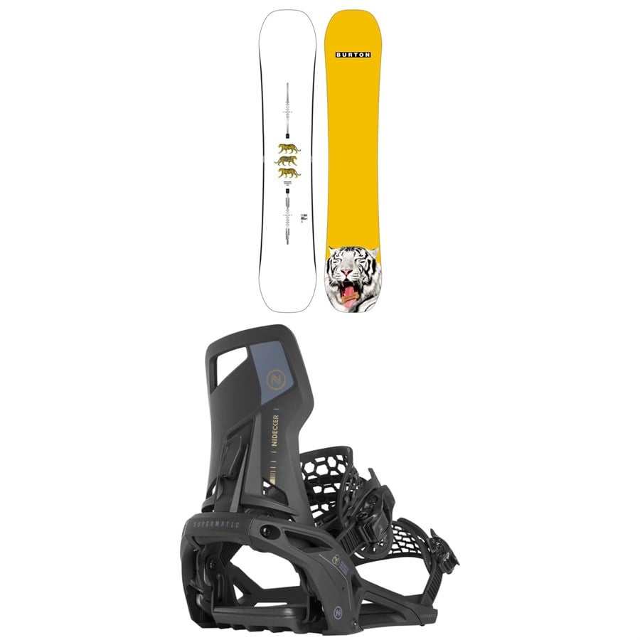 Burton Process Snowboard + Nidecker Supermatic Snowboard Bindings 2025