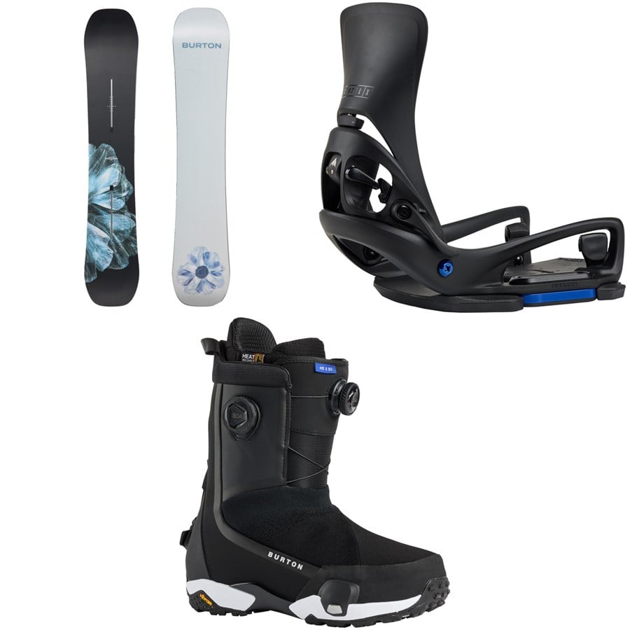 Burton Process Snowboard + Step On Cartel X EST Snowboard Bindings + Highshot X Step On Snowboard Boots 2026