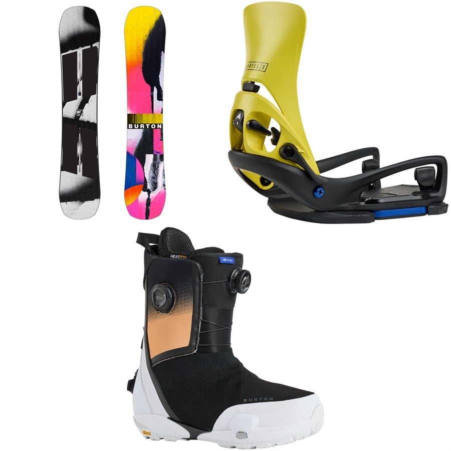Burton Rewind Snowboard + Step on Cartel X EST Snowboard Bindings + Waverange X Step On Snowboard Boots 2026