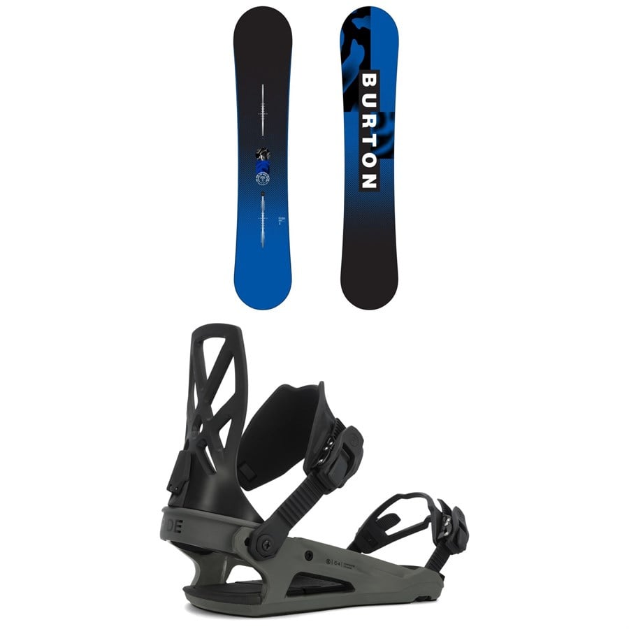 Burton Ripcord Snowboard + Ride C-4 Snowboard Bindings 2025