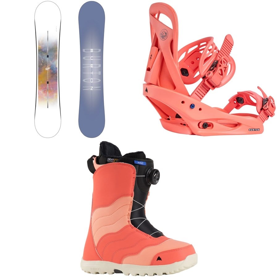 Burton Stylus Snowboard + Citizen Snowboard Bindings + Mint Boa Snowboard Boots - Women's 2025