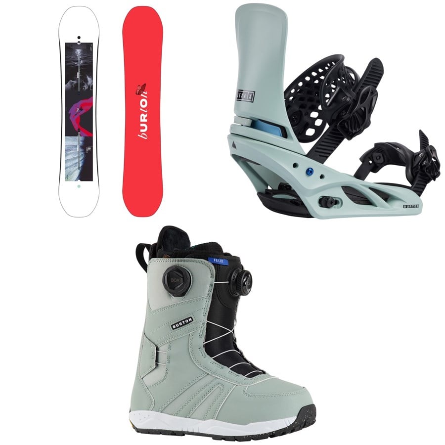 Burton Talent Scout Snowboard + Lexa X Snowboard Bindings + Felix Boa Snowboard Boots - Women's 2025