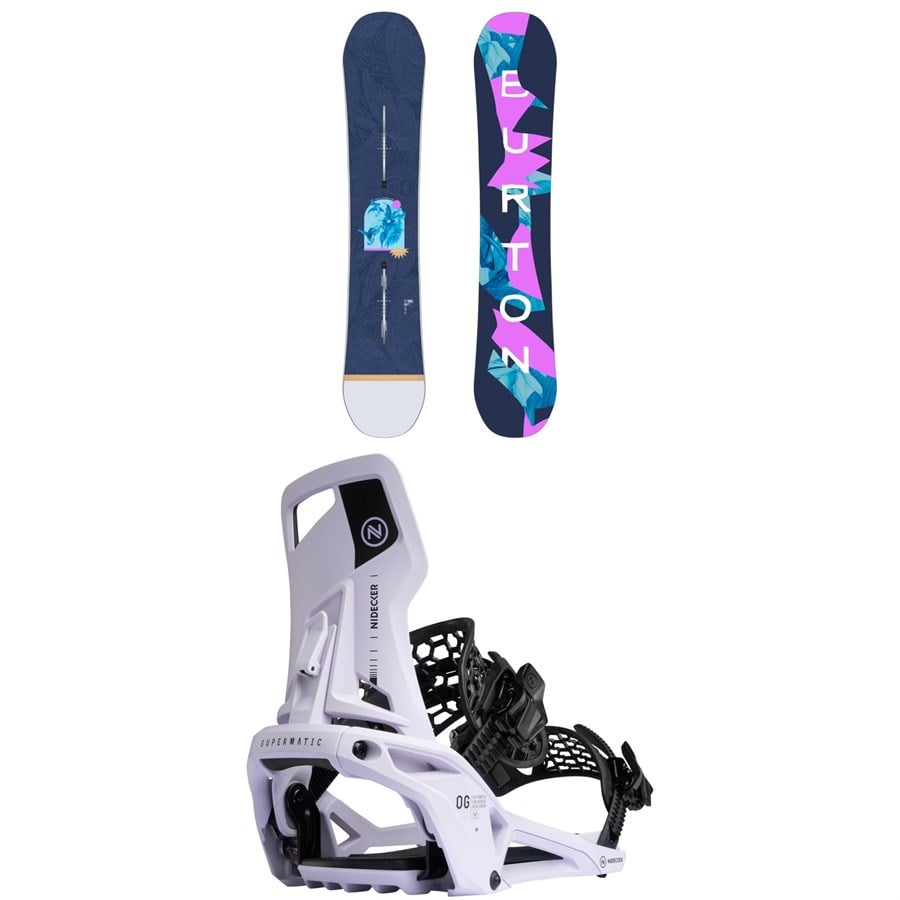 Burton Yeasayer Flying V Snowboard + Nidecker OG Supermatic Snowboard Bindings - Women's 2026