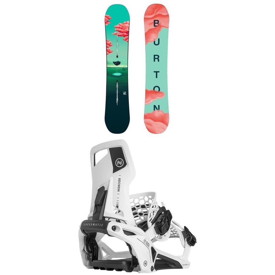 Burton Yeasayer Flying V Snowboard + Nidecker Supermatic Snowboard Bindings - Women's 2025