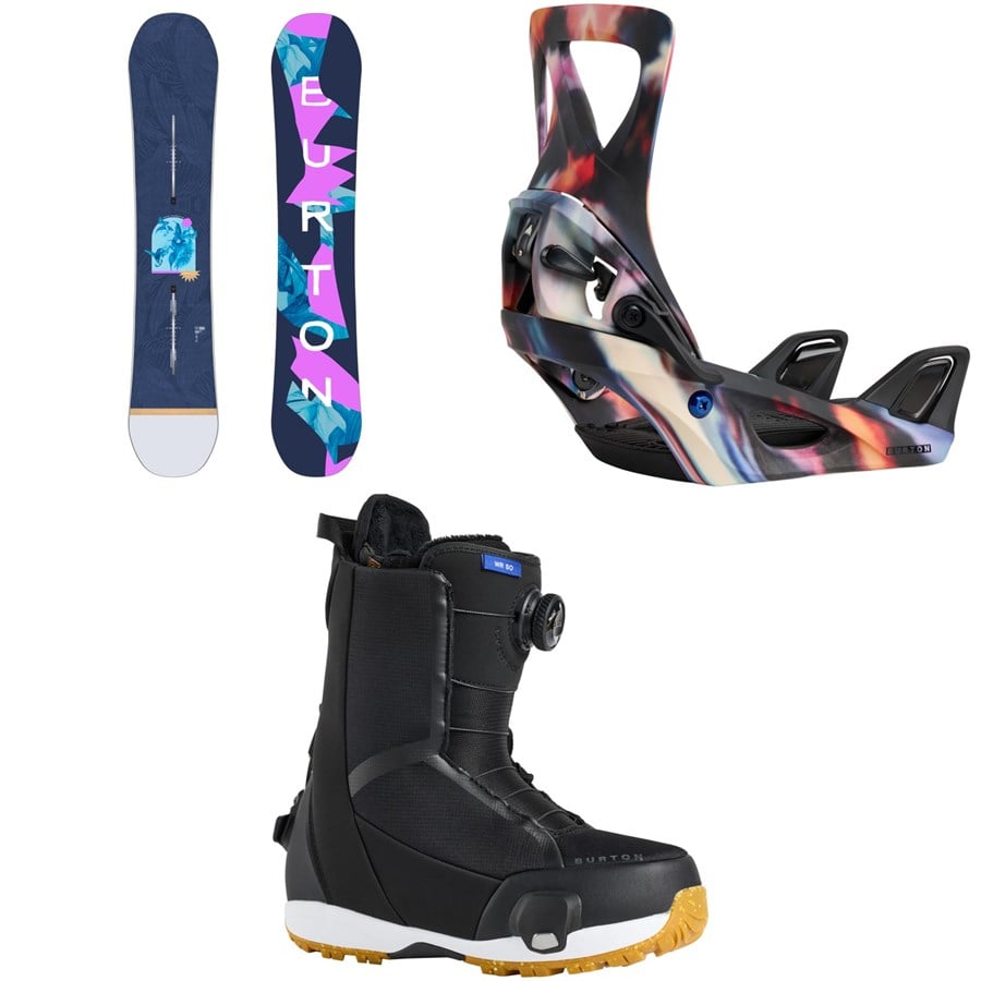 Burton Yeasayer Flying V Snowboard + Step On Snowboard Bindings + Waverange Step On Snowboard Boots - Women's 2026