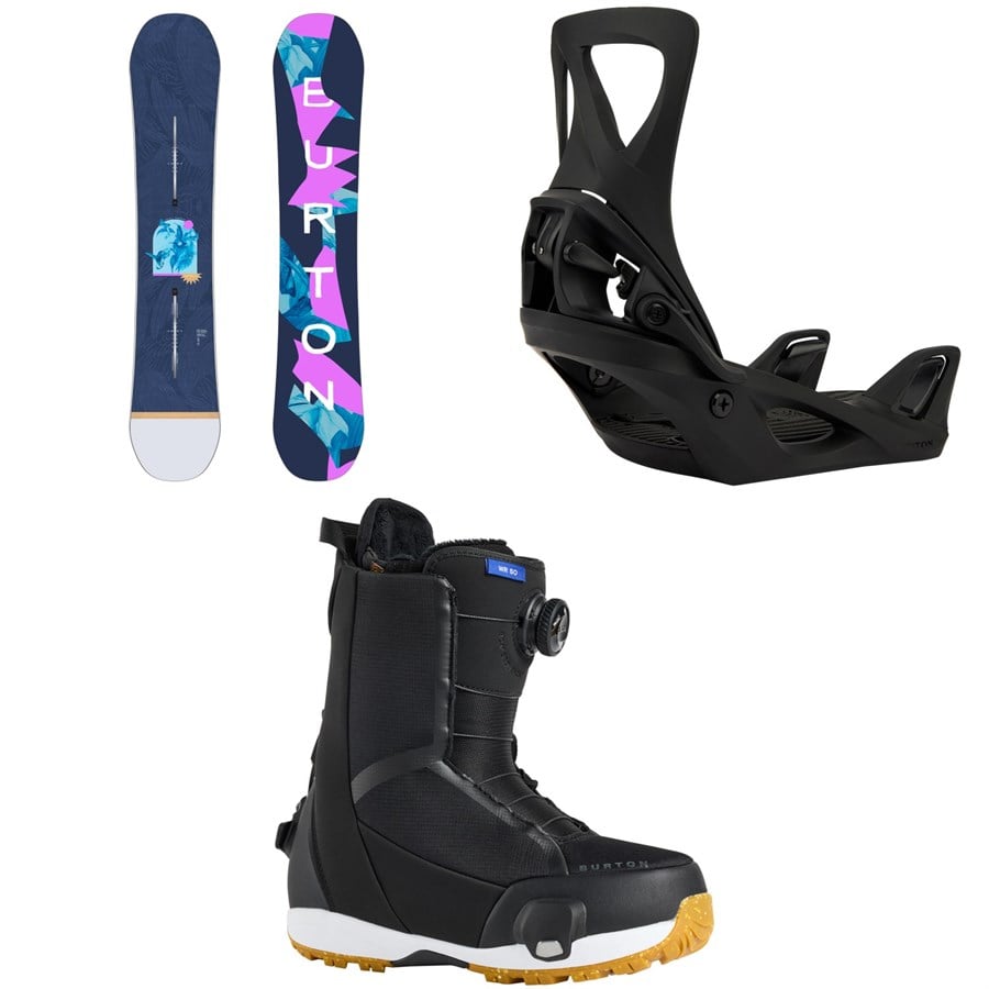Burton Yeasayer Snowboard + Step On Snowboard Bindings + Waverange Step On Snowboard Boots - Women's 2026