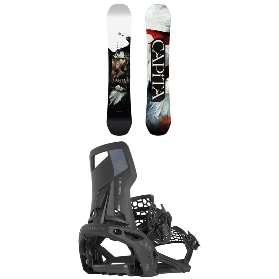 CAPiTA Birds Of A Feather Snowboard + Nidecker Supermatic Snowboard Bindings - Women's 2025