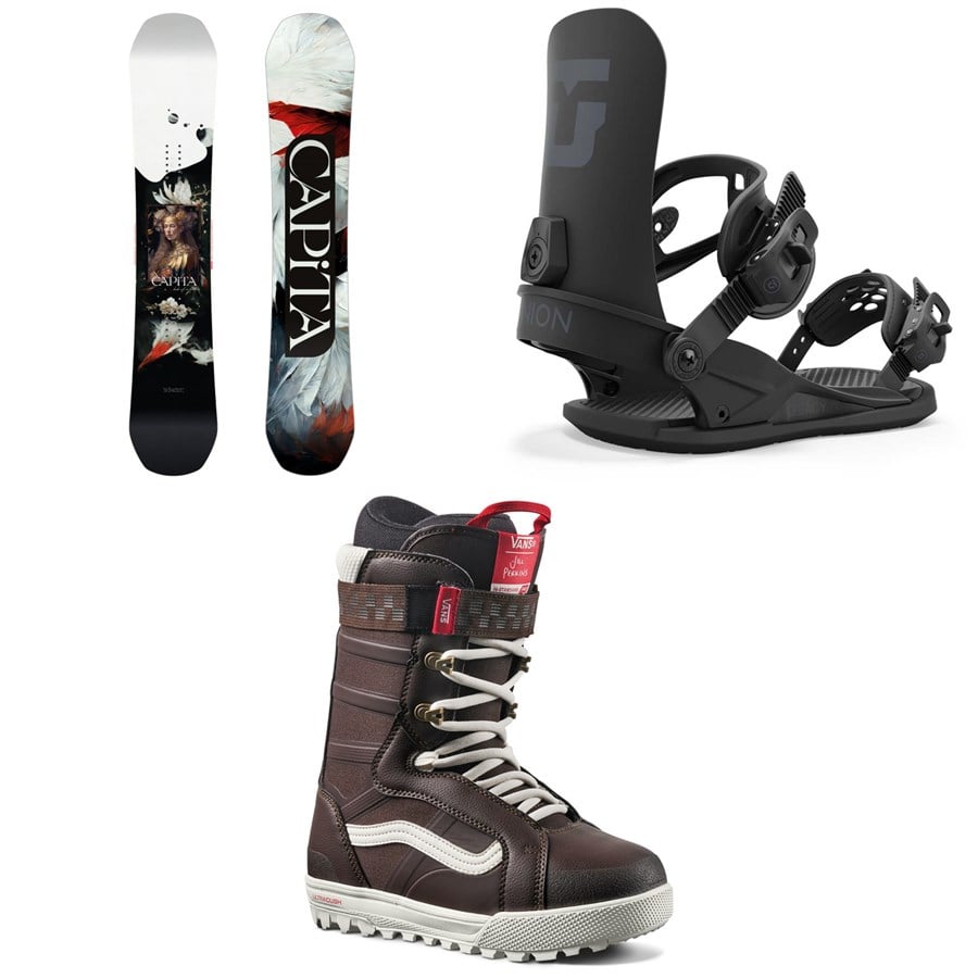 CAPiTA Birds Of A Feather Snowboard + Union Legacy Snowboard Bindings + Vans Hi-Standard Pro Snowboard Boots - Women's 2025