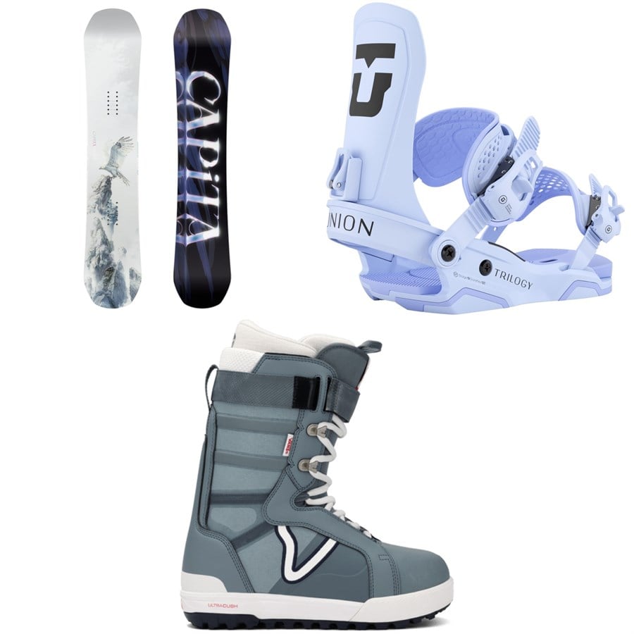 CAPiTA Birds Of A Feather Snowboard + Union Trilogy Snowboard Bindings + Vans Hi-Standard Pro Snowboard Boots - Women's 2026