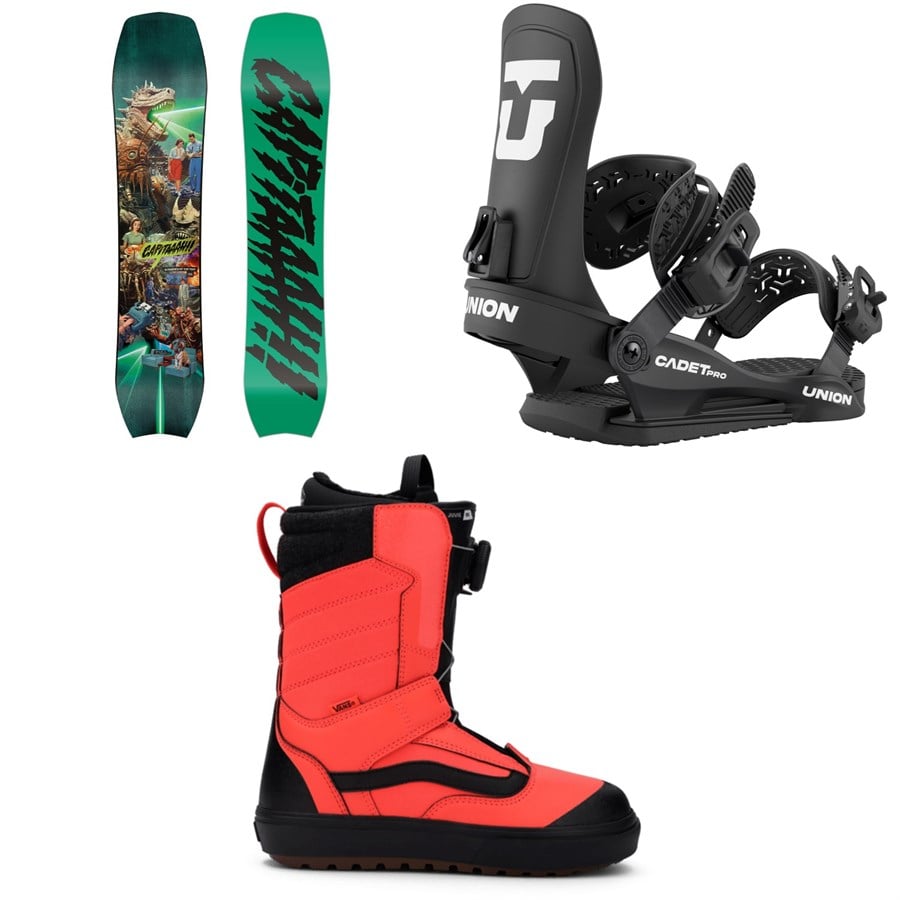 CAPiTA Children Of The Pow Snowboard + Union Cadet Pro Snowboard Bindings + Vans Juvie OG Snowboard Boots - Kids' 2026