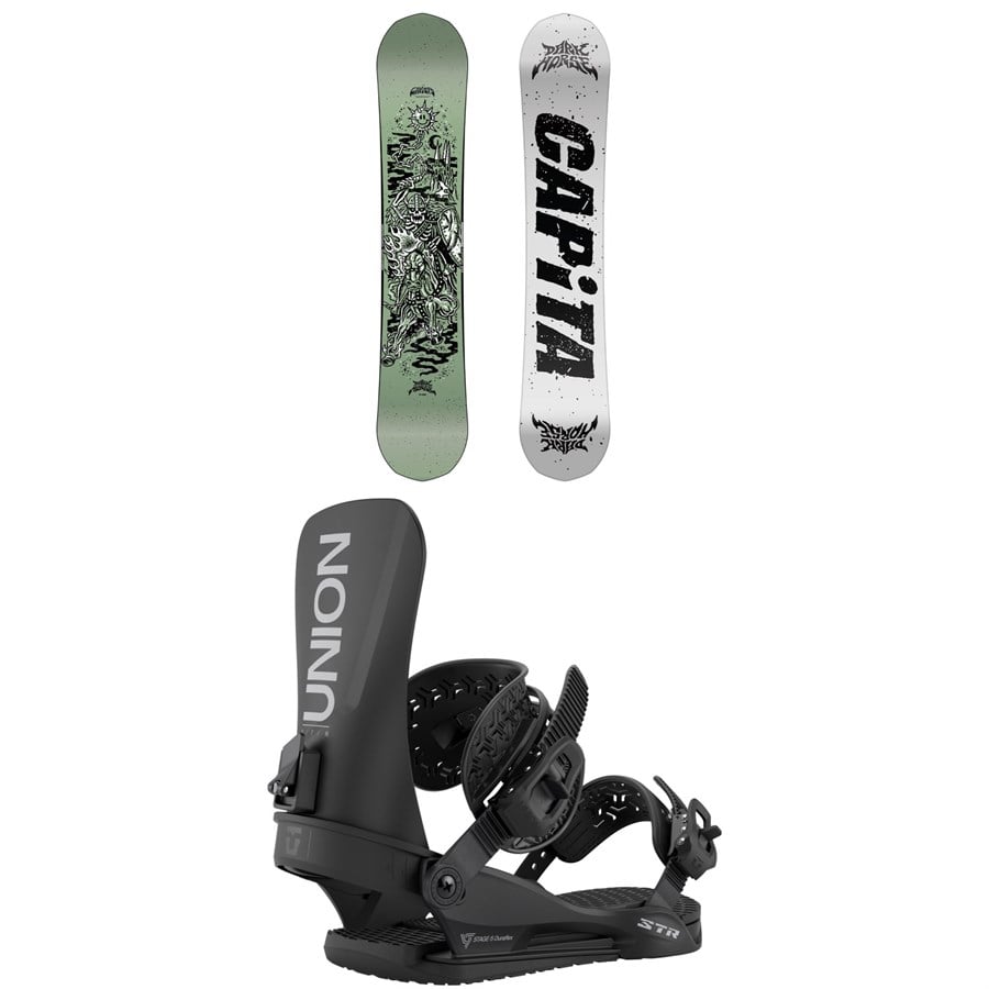CAPiTA Dark Horse Snowboard + Union STR Snowboard Bindings 2026
