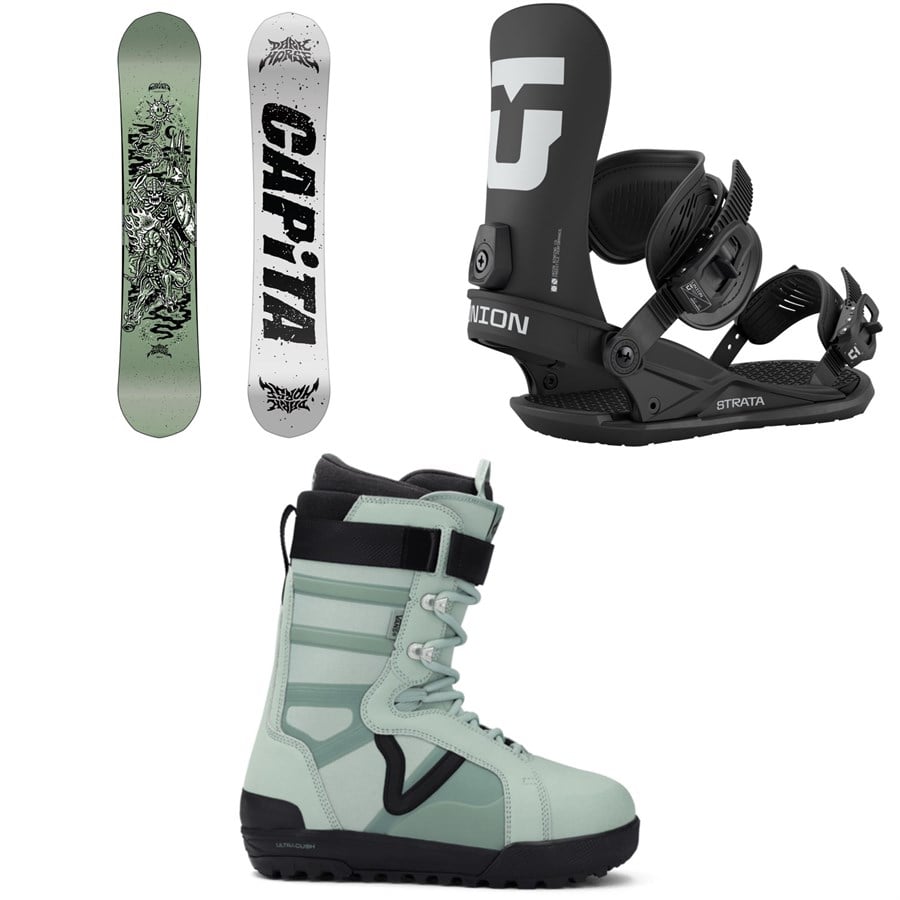 CAPiTA Dark Horse Snowboard + Union Strata Snowboard Bindings + Vans Hi-Standard Pro Snowboard Boots 2026
