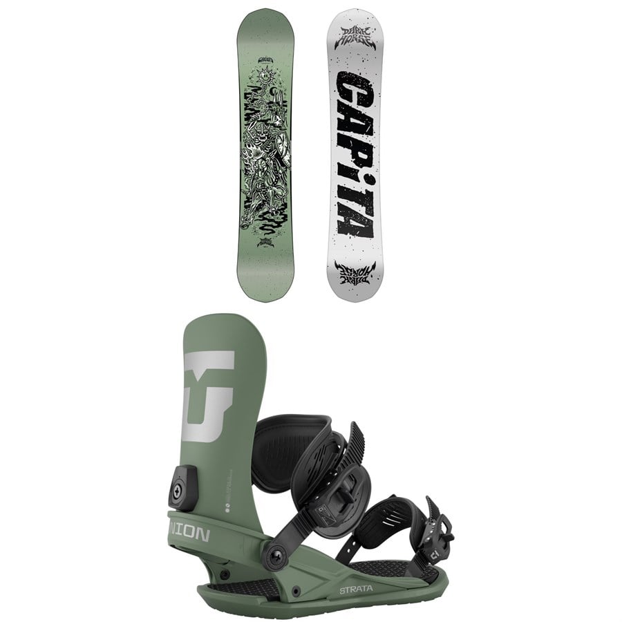 CAPiTA Dark Horse Snowboard + Union Strata Snowboard Bindings 2026