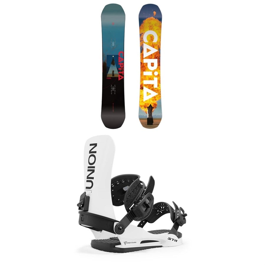 CAPiTA Defenders Of Awesome Snowboard + Union STR Snowboard Bindings 2025
