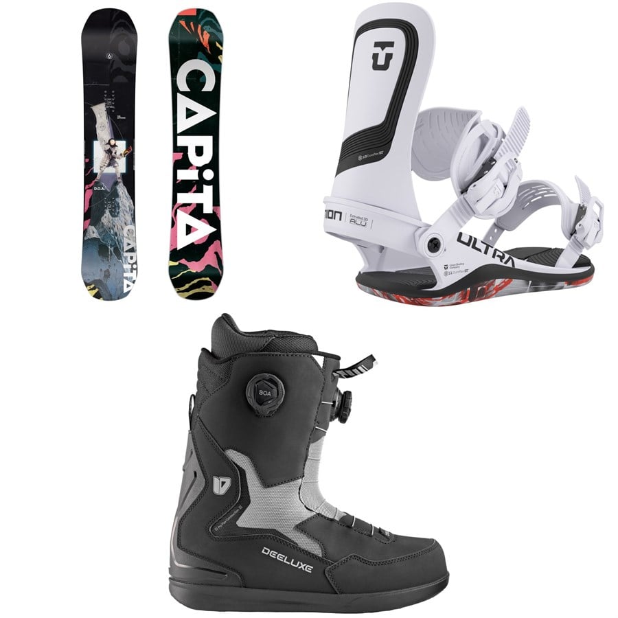 CAPiTA Defenders Of Awesome Snowboard + Union Ultra Snowboard Bindings + Deeluxe ID Snowboard Boots 2026