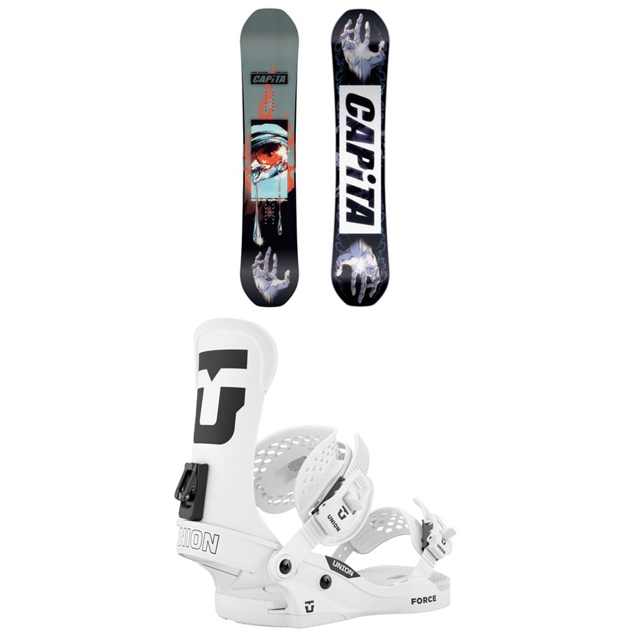 CAPiTA Indoor Survival Snowboard + Union Force Classic Snowboard Bindings 2026