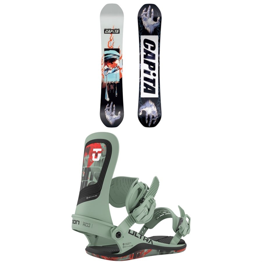 CAPiTA Indoor Survival Snowboard + Union Ultra Snowboard Bindings 2026