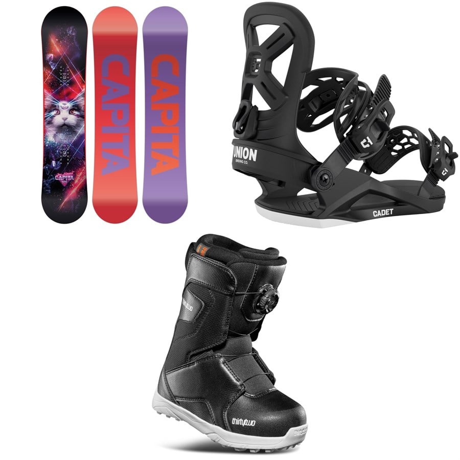 CAPiTA Jess Kimura Mini Snowboard + Union Cadet Snowboard Bindings + thirtytwo Lashed Boa Snowboard Boots - Kids' 2026