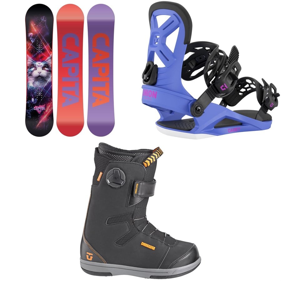 CAPiTA Jess Kimura Mini Snowboard + Union Cadet Snowboard Bindings + Cadet Snowboard Boots - Kids' 2026