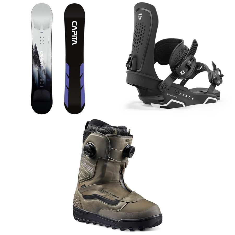 CAPiTA Mega Mercury Snowboard + Union Force Snowboard Bindings + Vans Verse Snowboard Boots 2025