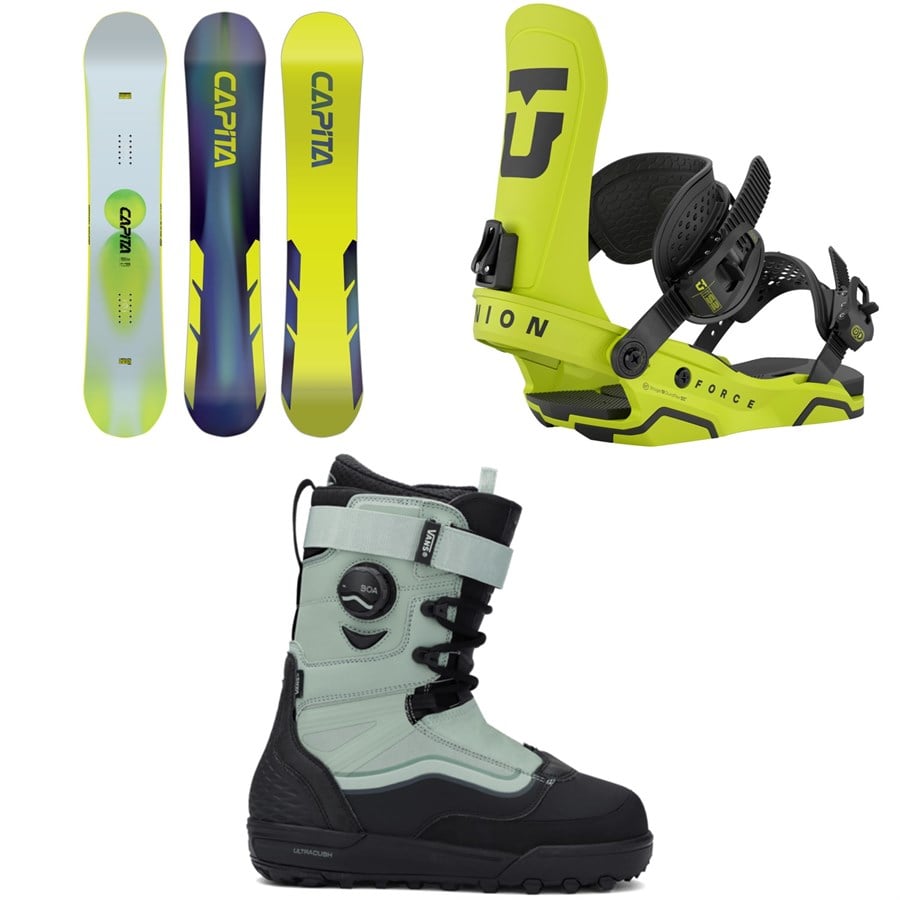 CAPiTA Mercury Snowboard + Union Force Snowboard Bindings + Vans Infuse Snowboard Boots 2026
