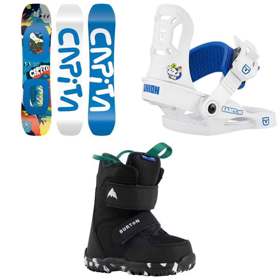CAPiTA Micro Mini Snowboard + Union Cadet One Snowboard Bindings + Burton Mini Grom Snowboard Boots - Kids' 2026