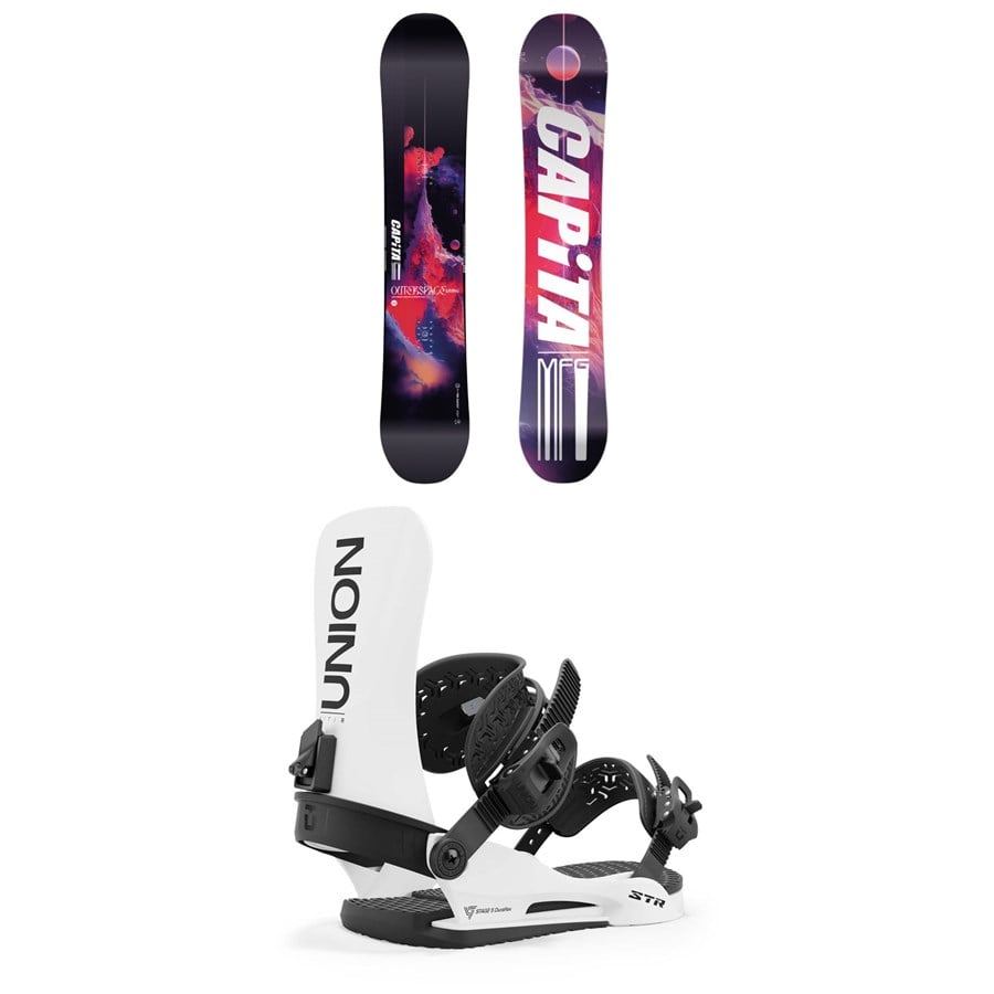 CAPiTA Outerspace Living Snowboard + Union STR Snowboard Bindings