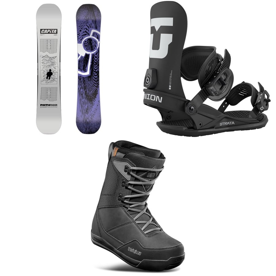 CAPiTA Pathfinder Snowboard + Union Strata Snowboard Bindings + Thirtytwo Shifty Snowboard Boots 2026