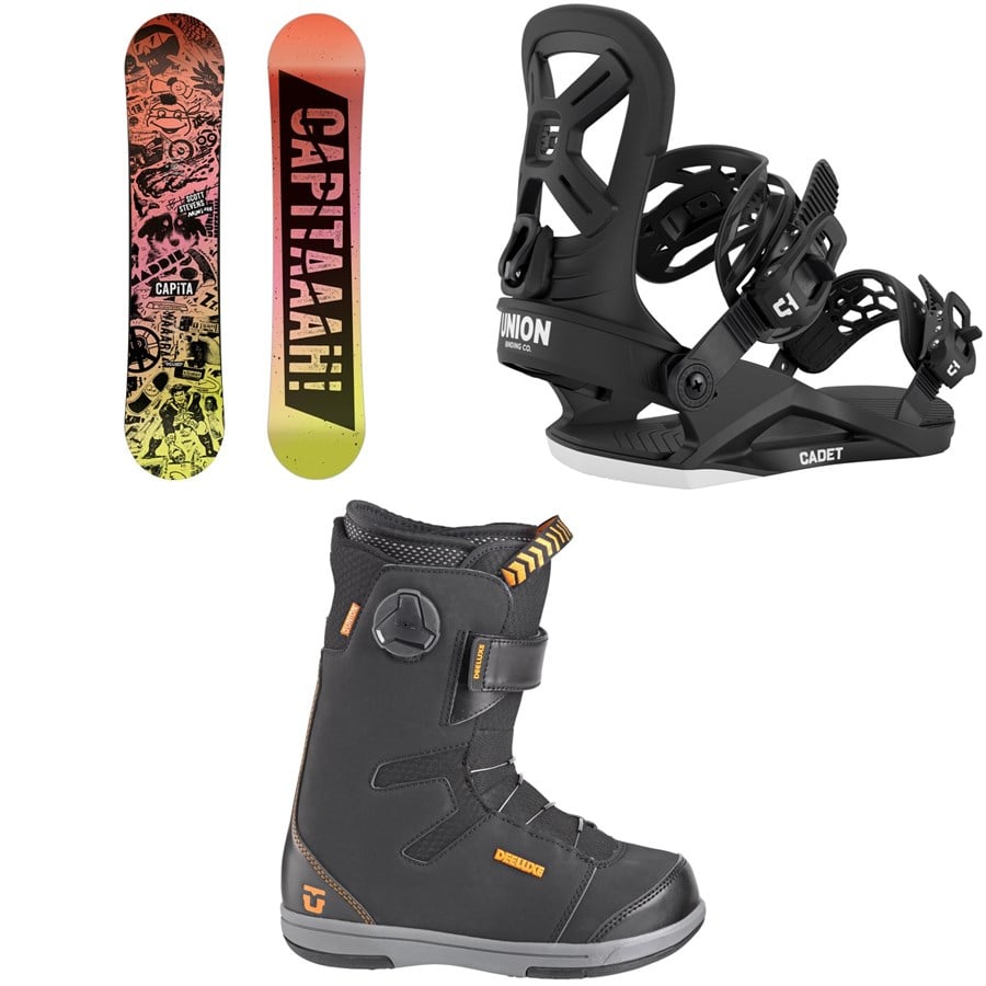 CAPiTA Scott Stevens Mini Snowboard + Union Cadet Snowboard Bindings + Cadet Snowboard Boots - Kids' 2026