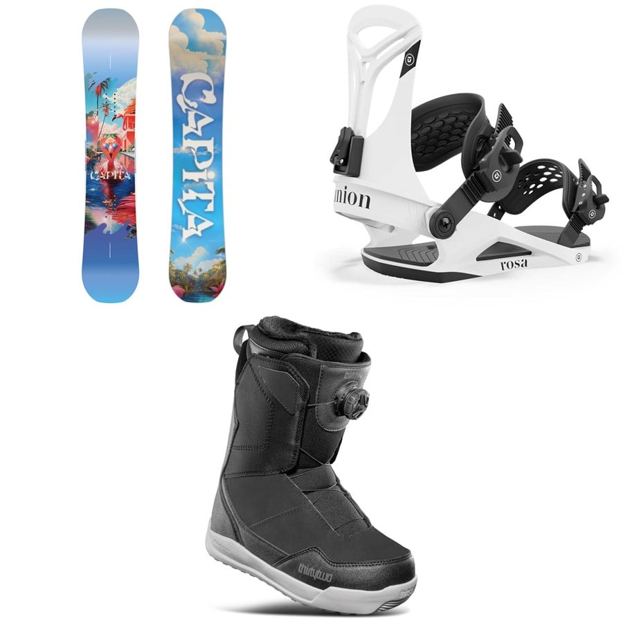 CAPiTA Space Metal Fantasy Snowboard + Union Rosa Snowboard Bindings + Thirtytwo Shifty Boa Snowboard Boots - Women's 2025